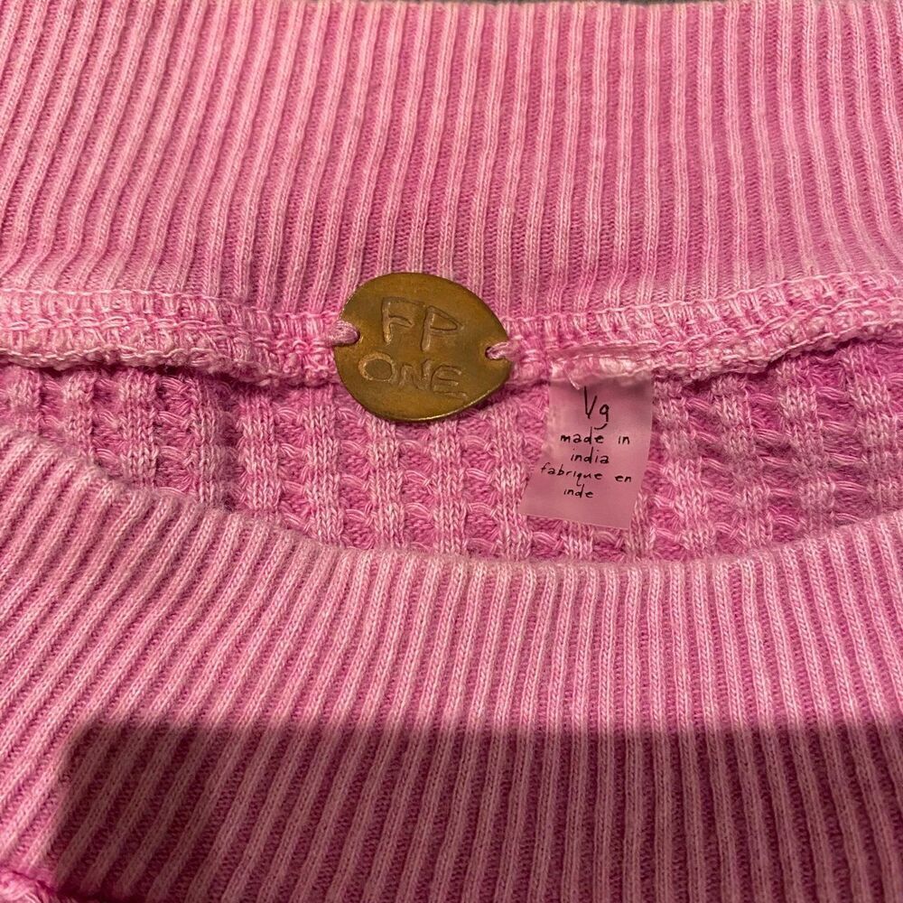 Free People Cropped Interlaken Thermal Top Size Large - Picture 11 of 12